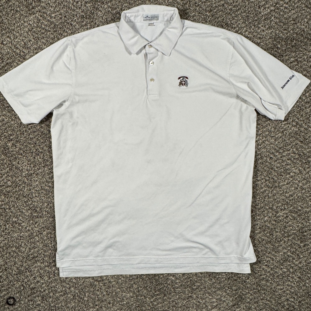 Peter Millar Summer Comfort Polo Shirt XL White Inverness Country Club Golf